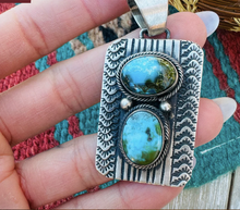 Load image into Gallery viewer, “Annie K” HANDCRAFTED STERLING SILVER AND TURQUOISE PENDANT