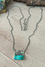 Load image into Gallery viewer, HANDMADE STERLING SILVER MOM COLLECTION KINGMAN TURQUOISE NECKLACE