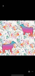 Multicoloured floral heifer beach towel