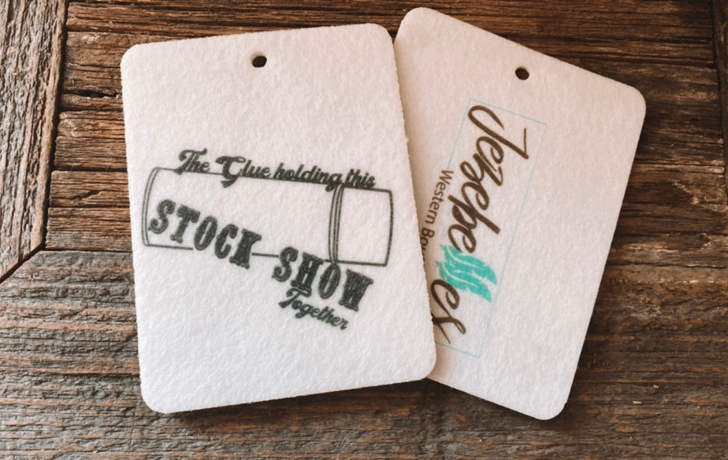 Hanging air fresheners-the glue