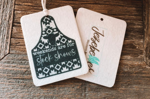 Hanging air fresheners-wkds are for stock shows