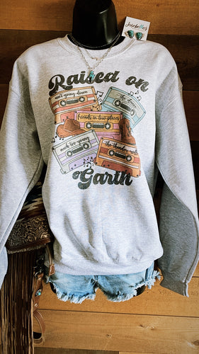 Raised on Garth-crewneck