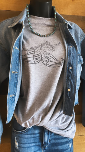 Chevron Cowgirl  - tshirt ( centre design)