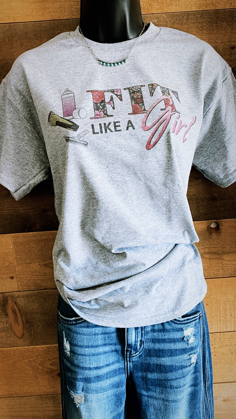 Fit like a girl tshirt -youth