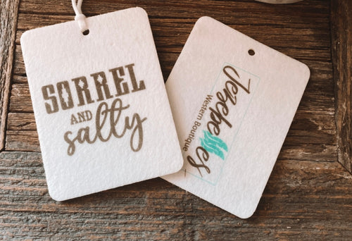 Hanging air fresheners-sorrel & salty