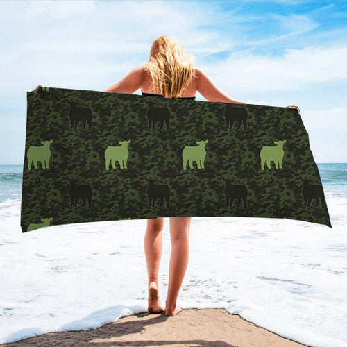 Camo beach towel