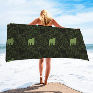 Camo beach towel