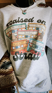 Raised on strait-crewneck