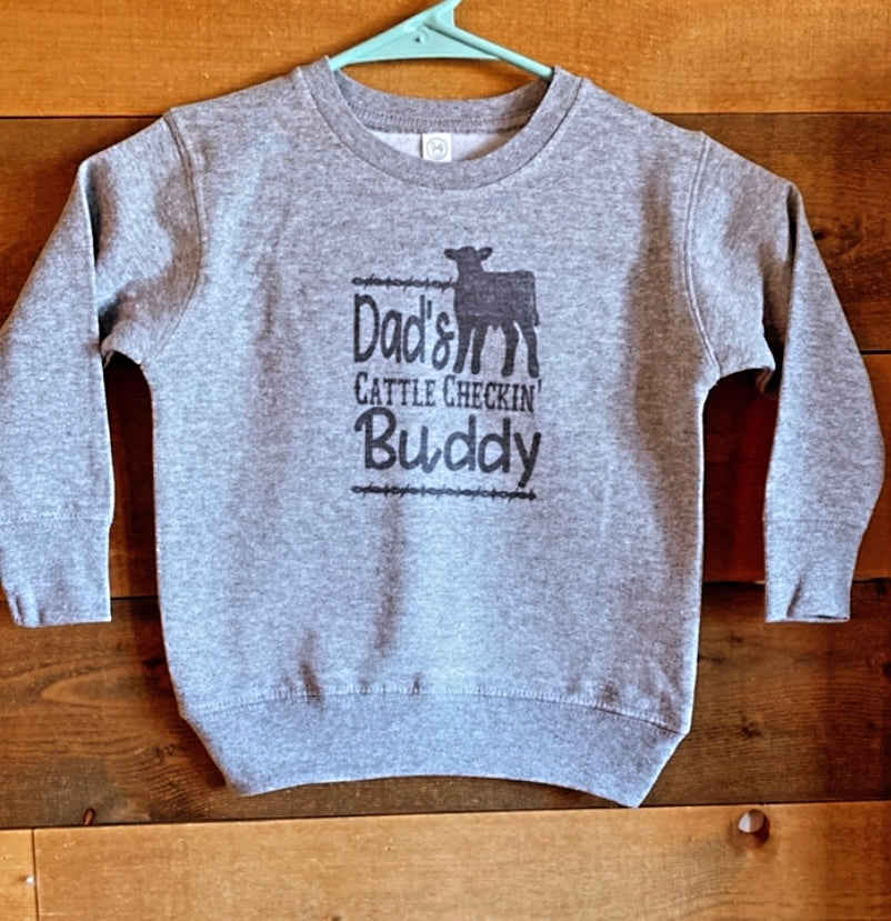 Dads cattle checkin buddy -youth crew & hoodie
