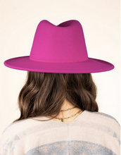 Load image into Gallery viewer, Down From Dover felt hat - hot pink