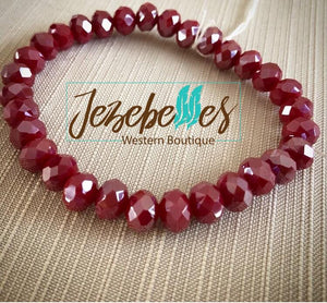 Sparkle Bracelet-Burgundy