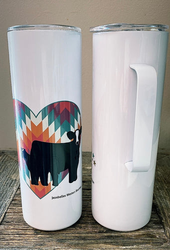 Heart - simmental handled tumbler
