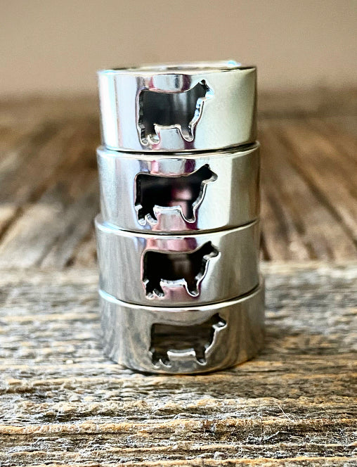 “Posh” Heifer Ring -sterling silver