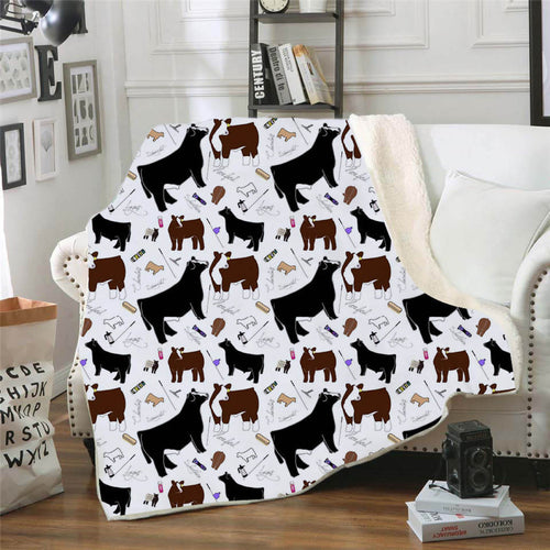 Show steer -# 2- light fleece blankets