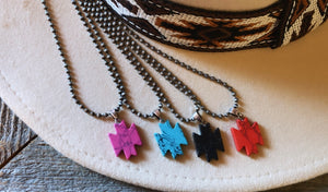 Aztec semi stone necklace multiple colours