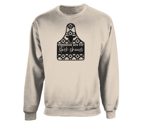 Weekends are for stock shows -crewneck