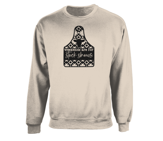 Weekends are for stock shows -crewneck