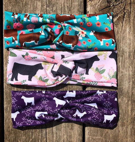 Infant Wide Twisty Headwraps -multiple patterns