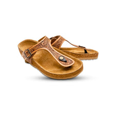 Load image into Gallery viewer, Grashius Western Hand -Tooled Sandals