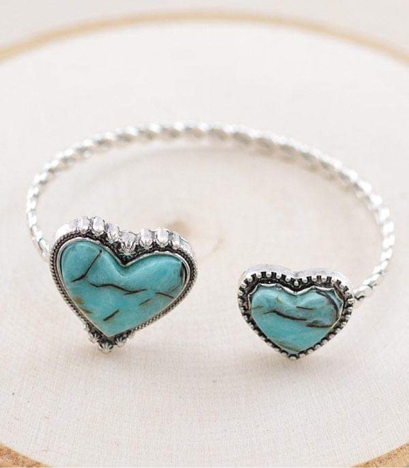 Double sided rope bracelet-heart