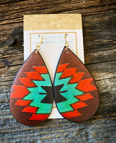 Shawnee Brown and Turquoise earrings