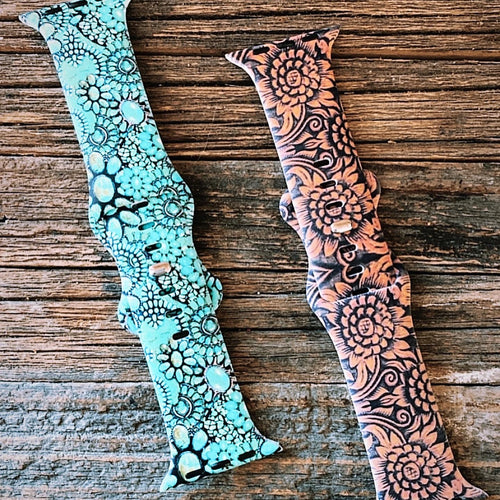Tooled Apple Watch Band- two colour options