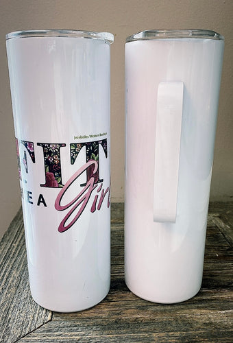 Fit like a girl handled tumbler