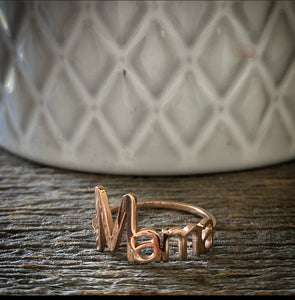 “Mama” ring -multiple colours