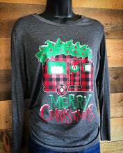 Load image into Gallery viewer, Merry Christmas - buffalo plaid camper