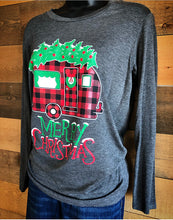 Load image into Gallery viewer, Merry Christmas - buffalo plaid camper