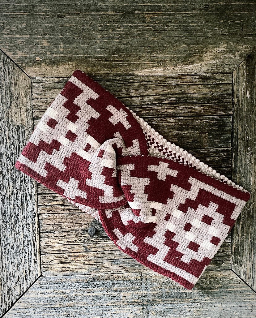 Aztec knitted headbands