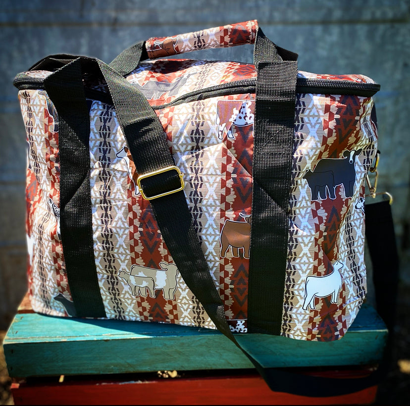 Box Cooler Totes-multi breed Aztec