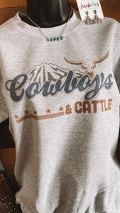 Cowboys & Cattle-crewneck