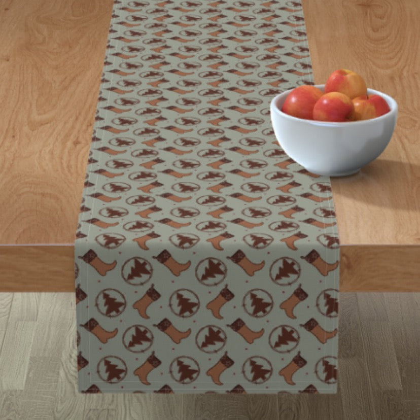 Christmas boots Table Runner -various length