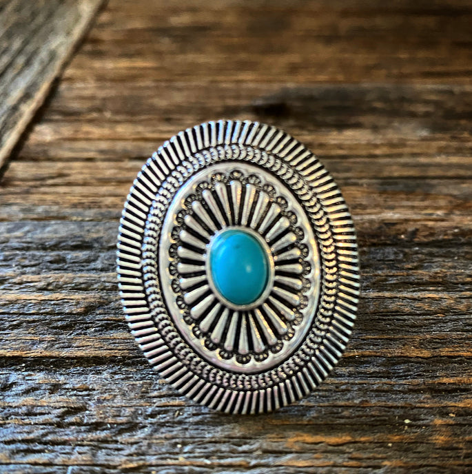 Turquoise Tremont Concho Ring