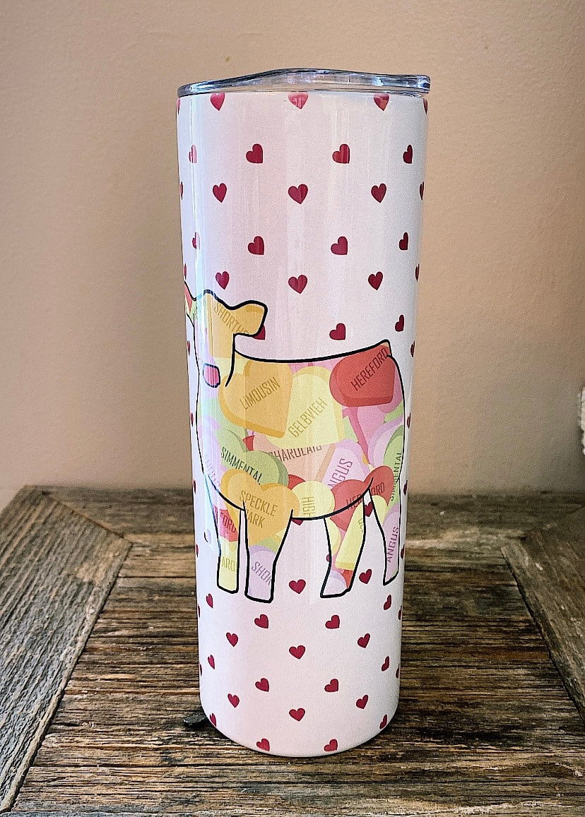 Candy heart tumbler