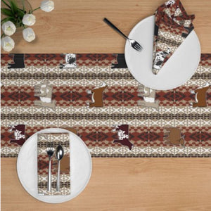 Aztec multi breed Table Runner -various length