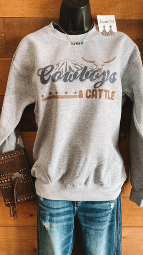 Cowboys & Cattle-crewneck