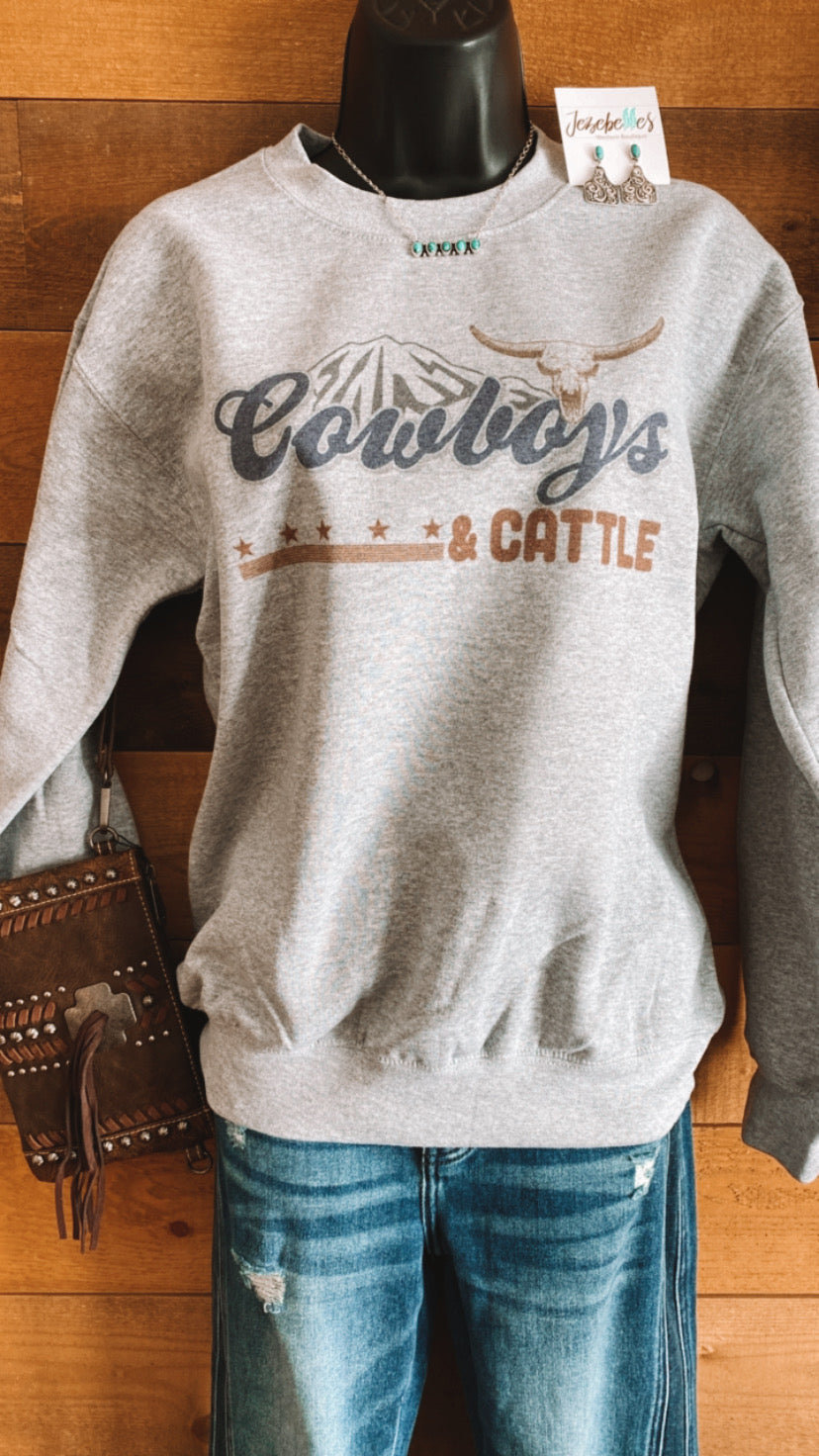 Cowboys & Cattle-crewneck