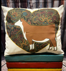 Heart collection-Hereford bright paisley- Jezebelles exclusive pillow collection