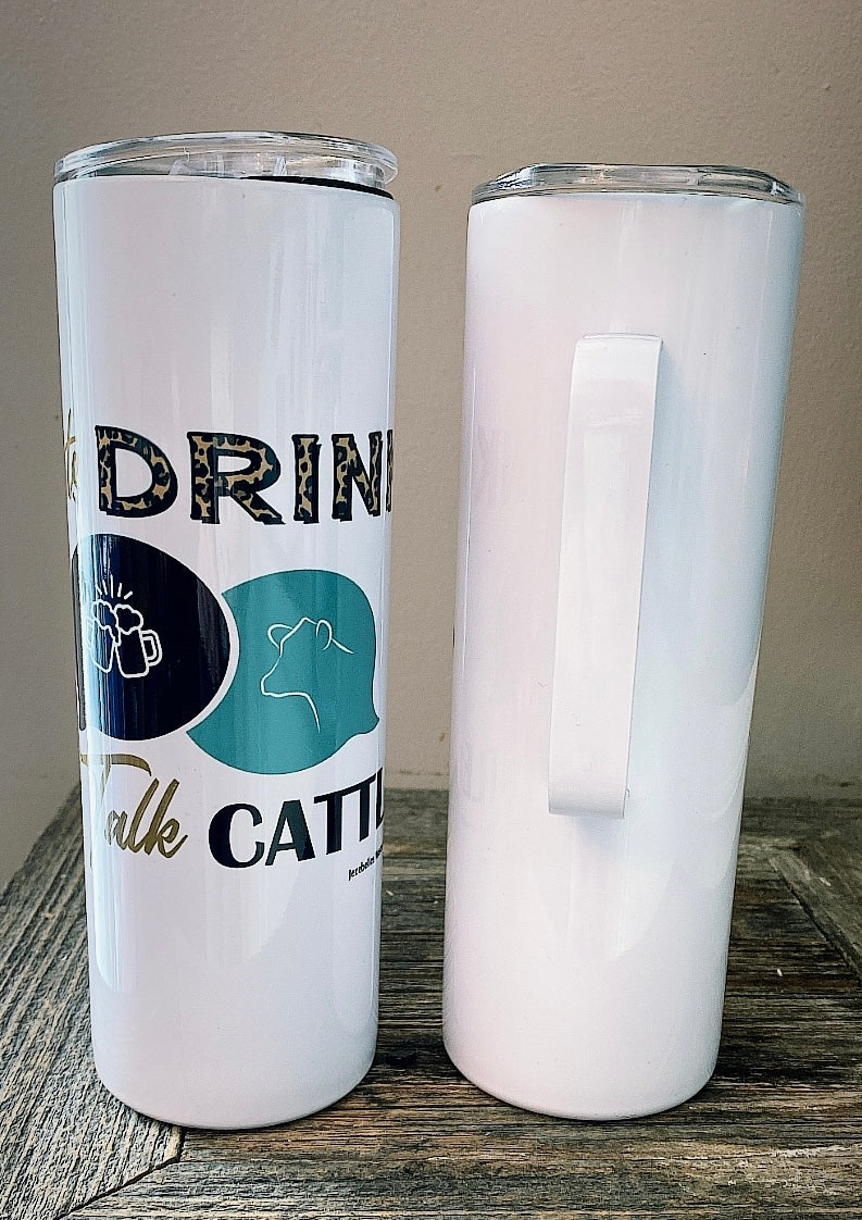 Drink and talk cattle handled tumbler