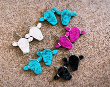 Load image into Gallery viewer, Stone cow earrings -multiple colours