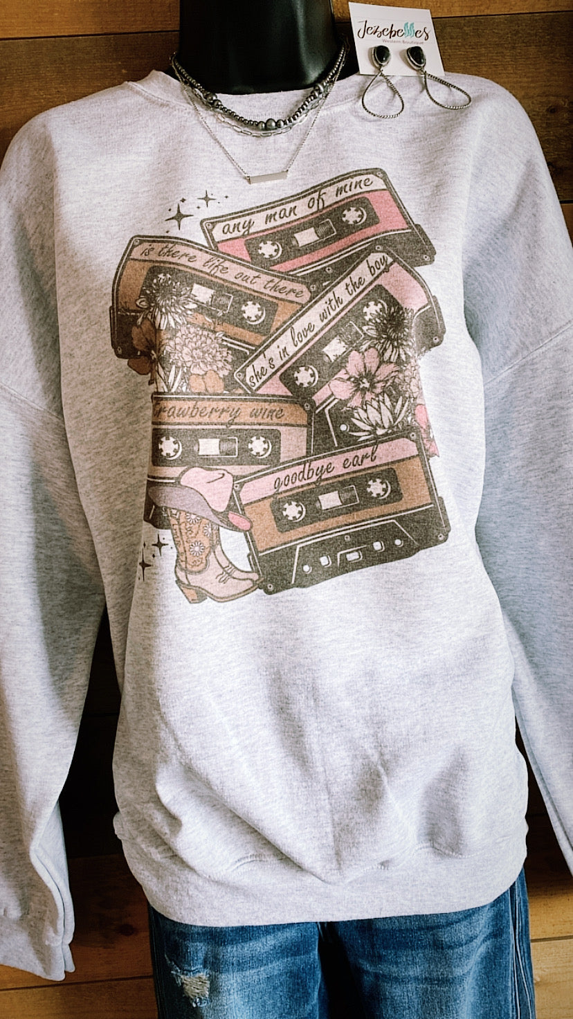 Retro 90’s Country song -crewneck
