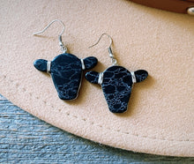 Load image into Gallery viewer, Stone cow earrings -multiple colours