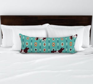 Aztec shorthorn long pillow- Jezebelles exclusive pillow collection