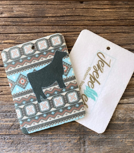 Hanging air fresheners-Aztec black heifer