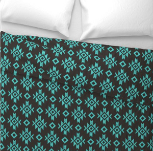 Turquoise Aztec - Duvet Set