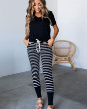 Load image into Gallery viewer, Ampersand joggers -black stripe