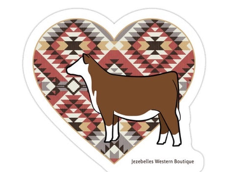 Hereford aztec sticker-Jezebelles exclusive design